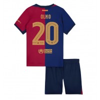 Fotbalové Dres Barcelona Dani Olmo #20 Dětské Domácí 2024-25 Krátký Rukáv (+ trenýrky)